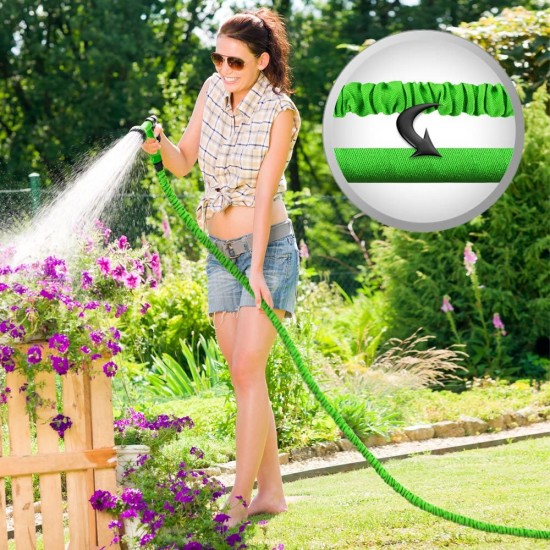 Elastīga laistīšanas šļūtene ar smidzinātāju Grafner 30m Elastīga laistīšanas šļūtene ar smidzinātāju Grafner 30m
