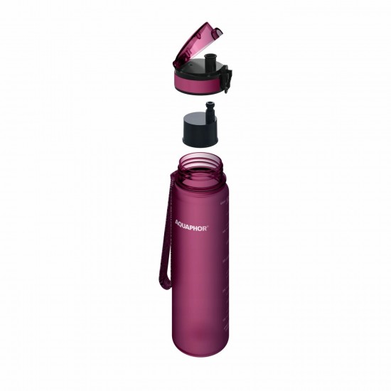 Бутылка для воды с фильтром AQUAPHOR CITY 500мл - рубиновый Бутылка для воды с фильтром AQUAPHOR CITY 500мл - рубиновый