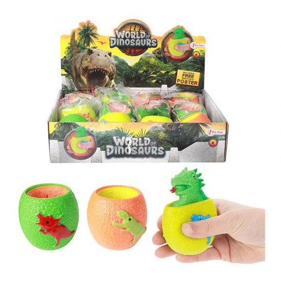 JURASSIC REVIVAL Squeezy egg -Pop-Out Dino