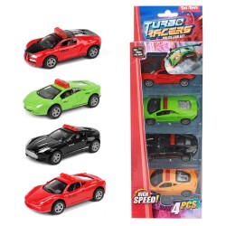 Rotaļu automašīnas TURBO RACERS 4 gab