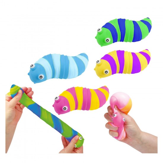 Игрушка-гусеница CATERPILLAR Fidget POP IT SLUG - Squeezy