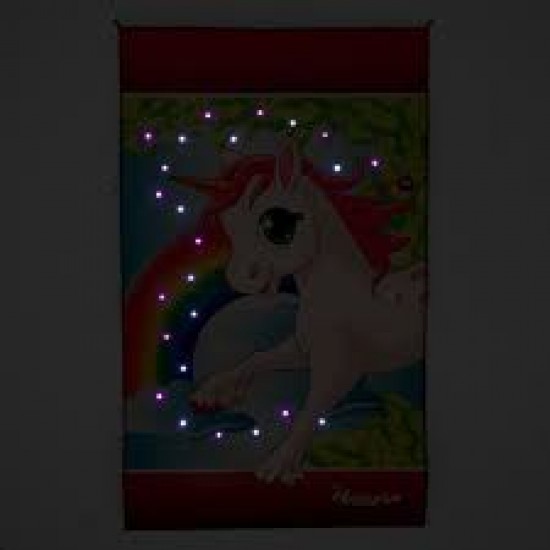 Rotaļu paklājiņš ar LED gaismu 72x120cm - unicorn