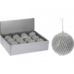 Eglītes rotājums - BALL GLITTER SILVER Eglītes rotājums - BALL GLITTER SILVER