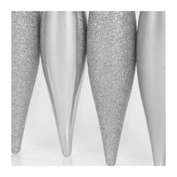 Eglītes rotājums NY - 4 gab sudraba krāsas Eglītes rotājums NY - 4 gab sudraba krāsas