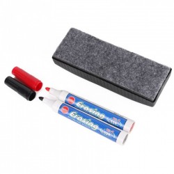 Mārkeri+ dzēšamais sūklis baltām tafelēm Mārkeri+ dzēšamais sūklis baltām tafelēm