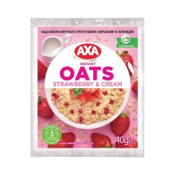 Auzu putra ā/p AXA 40g – Saldais krējums&zemenes Auzu putra ā/p AXA 40g – Saldais krējums&zemenes