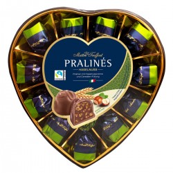 Шоколадные конфеты MAITRE TRUFFOUT,HEART, Pralines 165г - ореховый крем, злаки Шоколадные конфеты MAITRE TRUFFOUT,HEART, Pralines 165г - ореховый крем, злаки