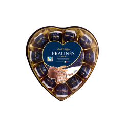 Шоколадные конфеты MAITRE TRUFFOUT, HEART, Pralines 165г - молочные сливки, злаки Шоколадные конфеты MAITRE TRUFFOUT, HEART, Pralines 165г - молочные сливки, злаки