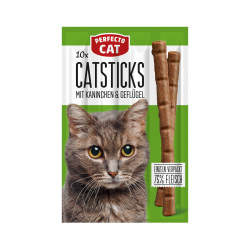 Perfecto Cat nūjas ar trušu un mājputnu gaļu, 10gab Perfecto Cat nūjas ar trušu un mājputnu gaļu, 10gab