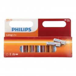 Baterijas PHILIPS LongLife AAx12gab