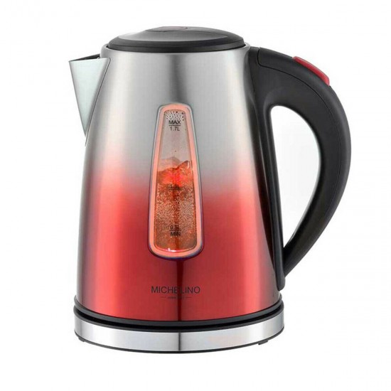 Tējkanna MICHELINO 1,7L 2200W, METALL RED