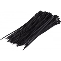 Kabeļu savilcēji 3.6x200mm/100gab., melni