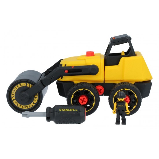 Rotaļu traktors ar asfalta veltni DIY "STANLEY Jr."XL 28,5x14,5x14.7cm Rotaļu traktors ar asfalta veltni DIY "STANLEY Jr."XL 28,5x14,5x14.7cm