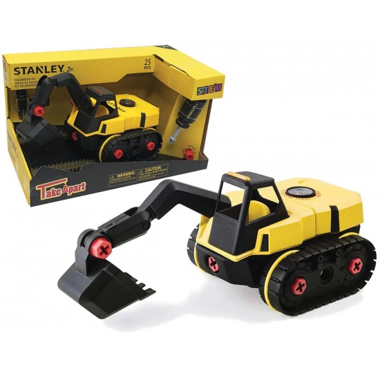 Игрушечный экскаватор DIY  "STANLEY Jr." 27,8x14,2x14,1 см