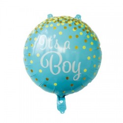 Piepūšamais balons folija BABY BOY -apaļš