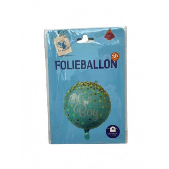 Piepūšamais balons folija BABY BOY -apaļš