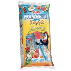 Мороженое DOLFIN POLARETTI HAPPY SUMMER соковое (арбуз, персик, кокос, кола) 10шт*40мл