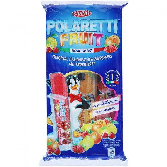 DOLFIN POLARETTI FRUIT sulas saldējums (zem., ķiršu, apels., citr.) 10gb*40ml DOLFIN POLARETTI FRUIT sulas saldējums (zem., ķiršu, apels., citr.) 10gb*40ml