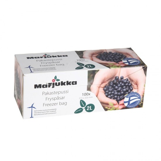 Пакеты для заморозки продуктов MARJUKKA 2л, 100 шт.