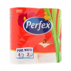 Tualetes papīrs 4 ruļļi, 3-slāņu