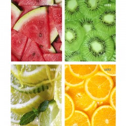 Тетрадь в линеечку 96 страниц. "Фрукты"