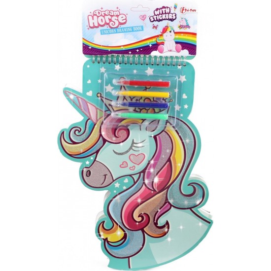 DREAM HORSE Zīmēšanas bloks 'Vienradzis'+stick.+marķieri