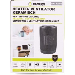Обогреватель/вентилятор Ø 14 cm BENSON 600/1200Вт