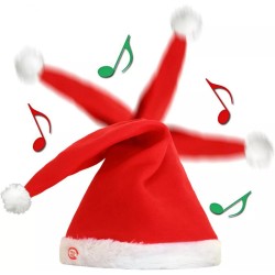 Ziemassvētku cepure 45cm - ar skaņu un gaismu