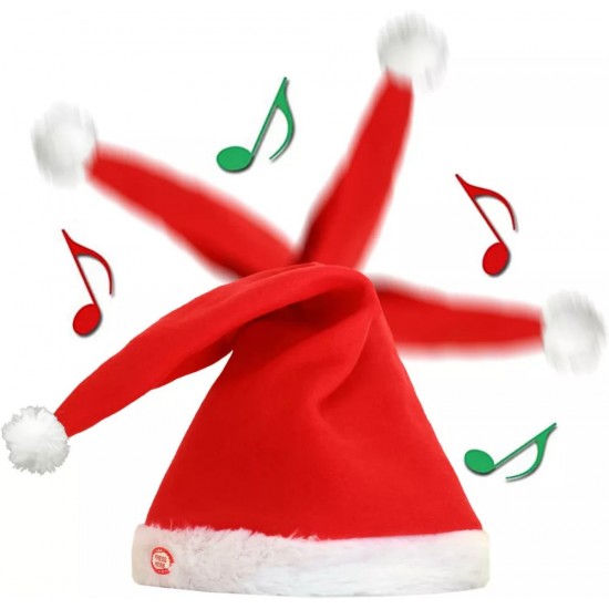 Ziemassvētku cepure 45cm - ar skaņu un gaismu