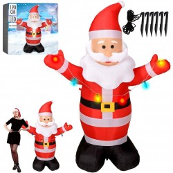 LED Piepūšama figura SANTA NY 190CM - ar gaismu