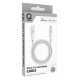 Lādēšanas vads QWARE 1m – USB C / USB LIGHTNING balts