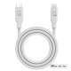 Lādēšanas vads QWARE 1m – USB C / USB LIGHTNING balts