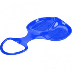 Санки ледянки - с ручкой синий/красный 52см