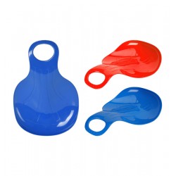 Санки ледянки - с ручкой синий/красный