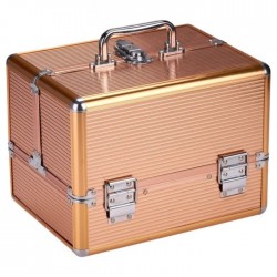 Чемодан для макияжа Touch Of Beauty в золотом цвете Чемодан для макияжа Touch Of Beauty в золотом цвете