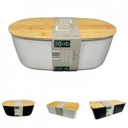 Maizes kaste ar bambusa vāku/delīti - balta/melna