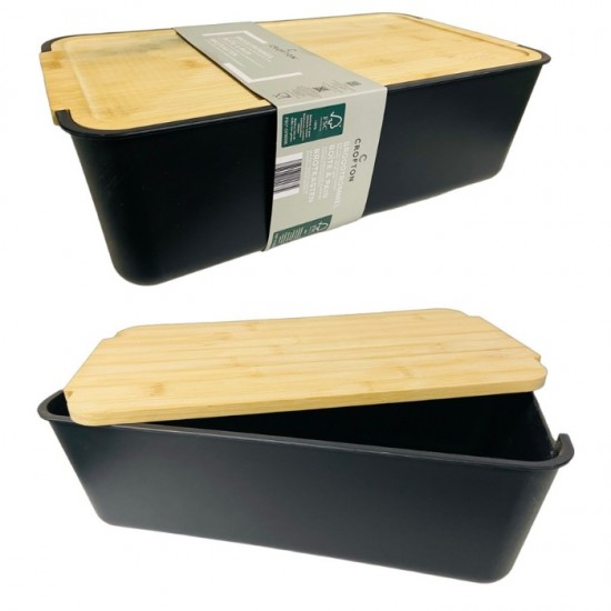 Maizes kaste ar bambusa vāku/delīti - balta/melna