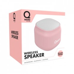 Bezvadu skaļrunis QWARE, bluetooth 5.1 - rozā