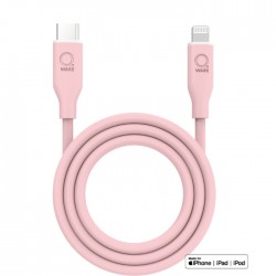 Uzlādes kabelis QWARE, 60W - rozā Uzlādes kabelis QWARE, 60W - rozā