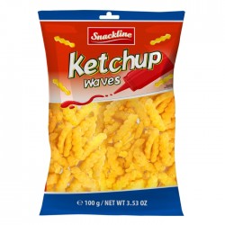 Кукурузный снек, SNACKLINE, со вкусом кетчупа, - 100г Кукурузный снек, SNACKLINE, со вкусом кетчупа, - 100г