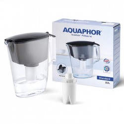 Ūdens filtrs - krūze, AQUAPHOR STANDARD, B15, melns,- 2,5 L Ūdens filtrs - krūze, AQUAPHOR STANDARD, B15, melns,- 2,5 L