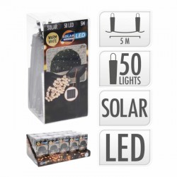 Dārza solārā gaismas virtene,50xLED,- silti balts