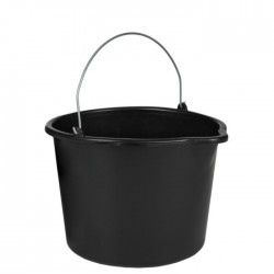 Ведро строительное 12 л. с носиком,- чернoe