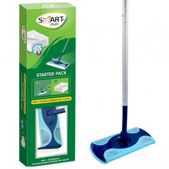 Набор для мытья полов SMART MOP 24см + 10 сухих салфеток для пола