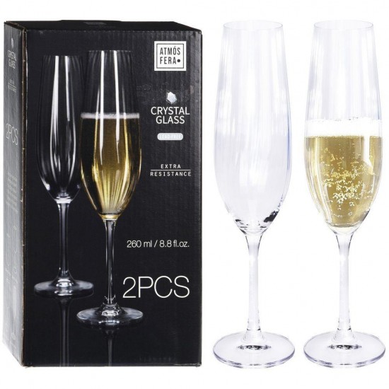 Šampanieša glāzes CRYSTALLINE 2x 260ml
