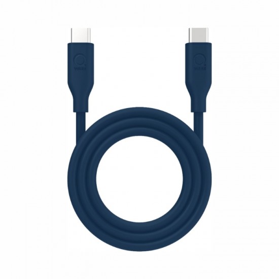 Lādēšanas vads,zils,  QWARE, USB-C,- 1m