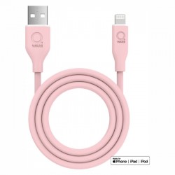 Lādēšanas vads, rozā, QWARE, USB-A,- 1m Lādēšanas vads, rozā, QWARE, USB-A,- 1m