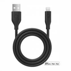 Lādēšanas vads QWARE 1m – melns Lādēšanas vads QWARE 1m – melns