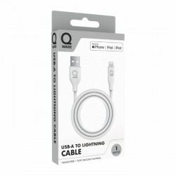 Зарядный провод, QWARE, 1м - USB A/USB, белый