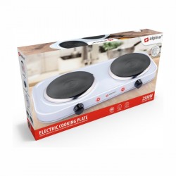 Plītiņa elektriskā 2-riņķu ALPINA 2500 W baltā